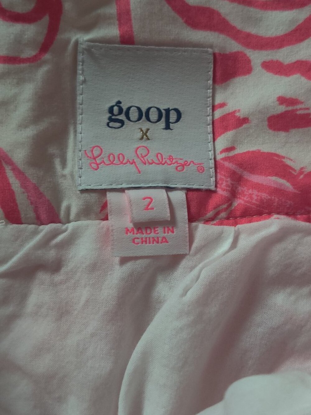 Goop X Lilly Pulitzer Skirt full skirt Kiss Kiss Size 2 - Picture 3 of 12